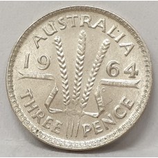 AUSTRALIA 1964 . THREEPENCE . UNCIRCULATED